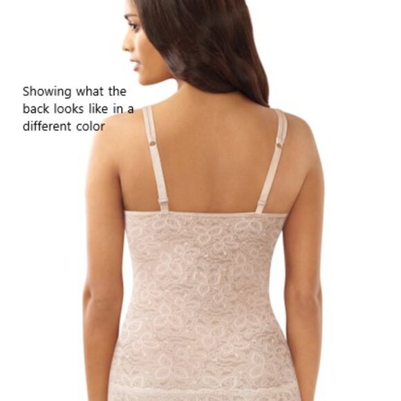 Bali Lace ‘N Smooth Shaping Cami Black Size XL - Picture 3 of 11